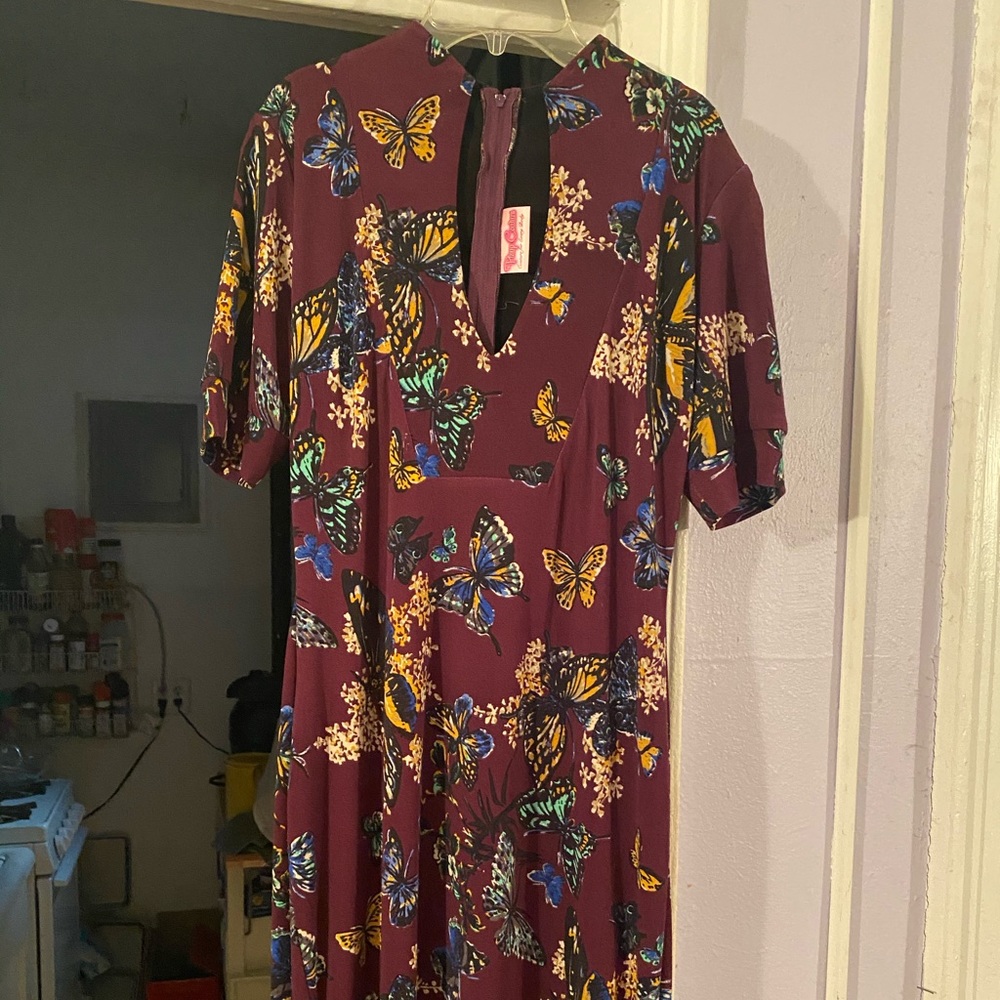 Pinup Girl Clothing Elizabeth Dress in Moth Print